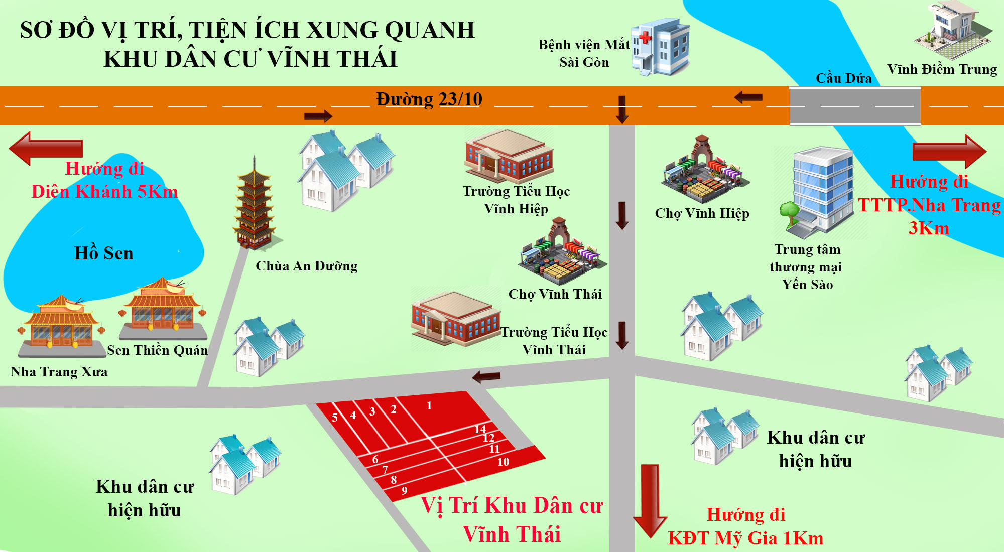 ĐẤT PHÂN LÔ KDC VĨNH THÁI. 13 TRIỆU/M2 0987979636