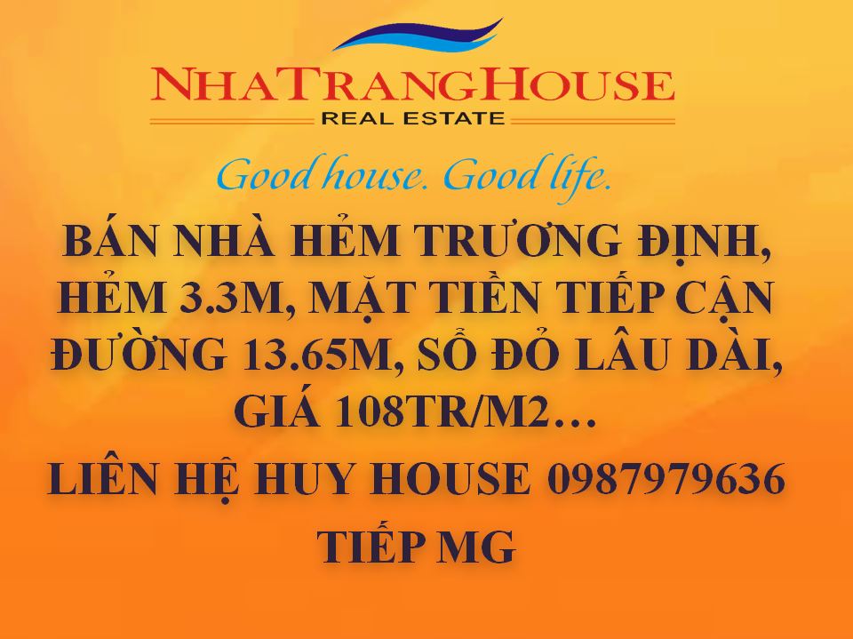 Bán Nhà Hẻm Trương Định, hẻm 3,3m