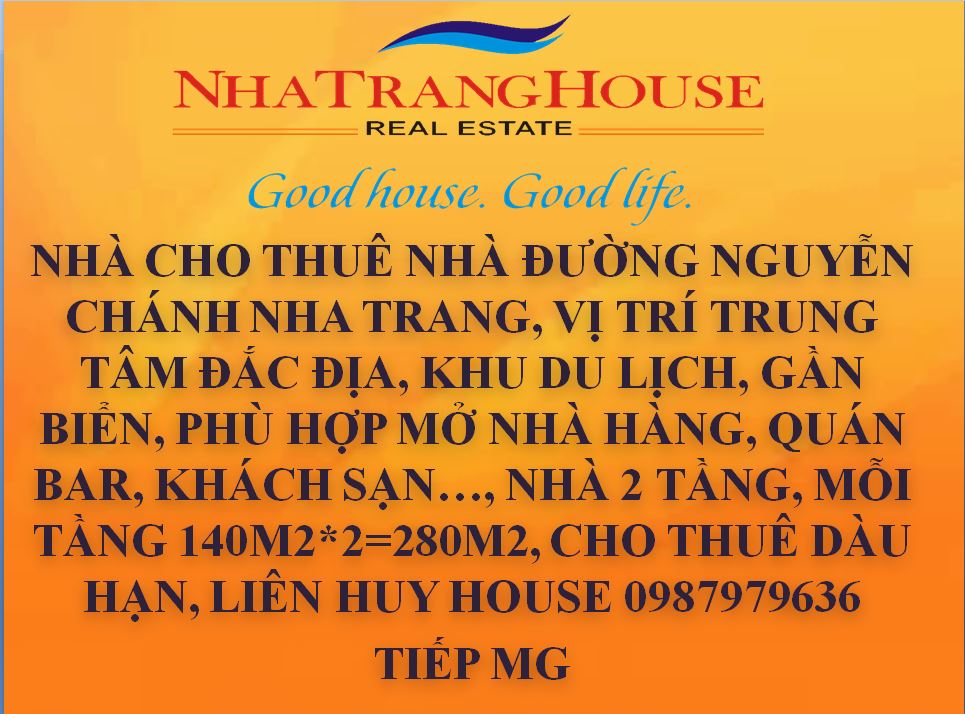 Cho thuê Nhà Đường Nguyễn Chánh Nha Trang . 140m2