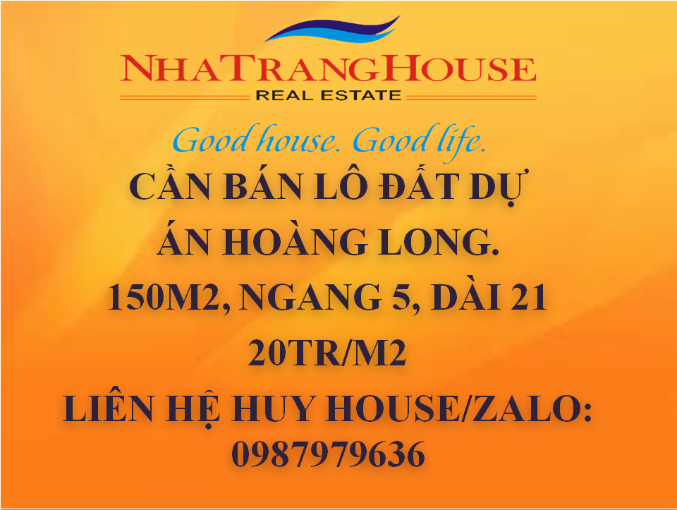 Cần bán lô đất nằm trong dự án Hoàng Long. Giá rẻ